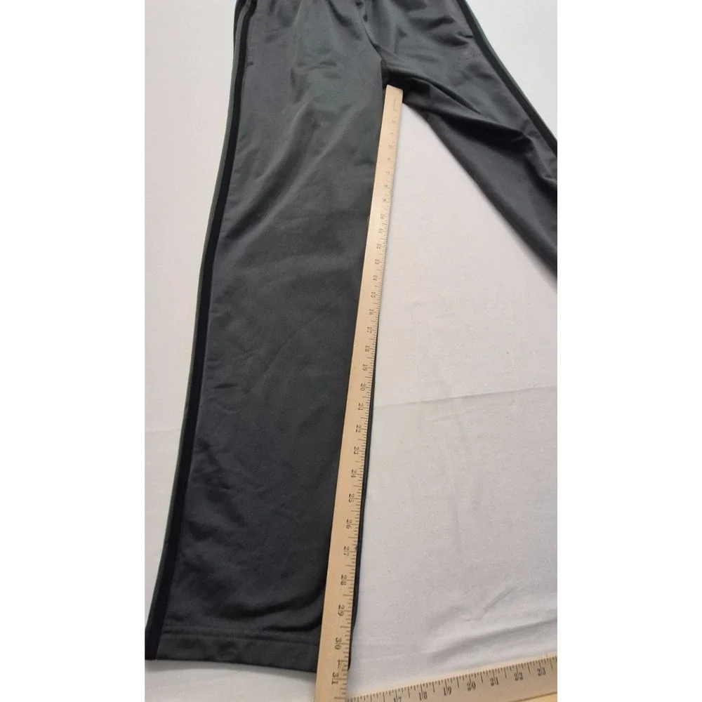 Adidas‎ Primegreen men's dark gray athletic track pants black logo MD drawstring